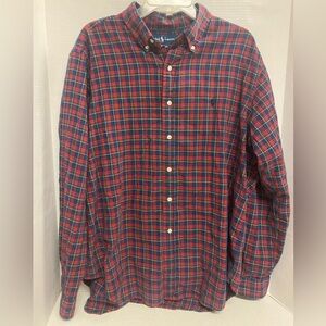 Polo Ralph Lauren Classic Red Plaid Shirt Size XL